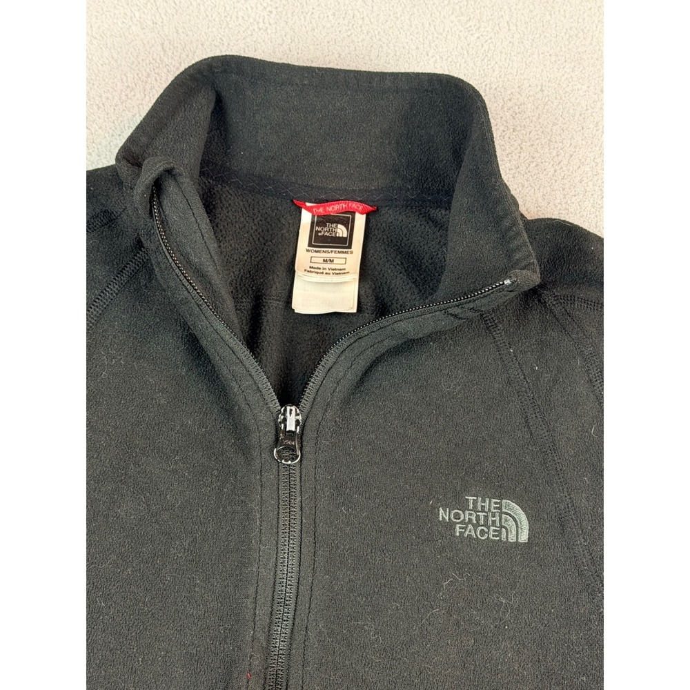 The North Face Womens Fleece Jacket Black Full Zip Medium